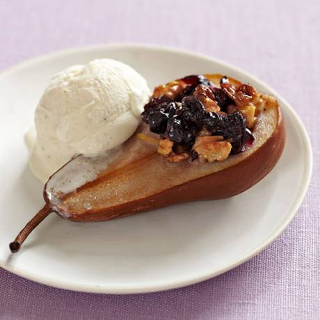Baked Pears with Raisins & Walnuts